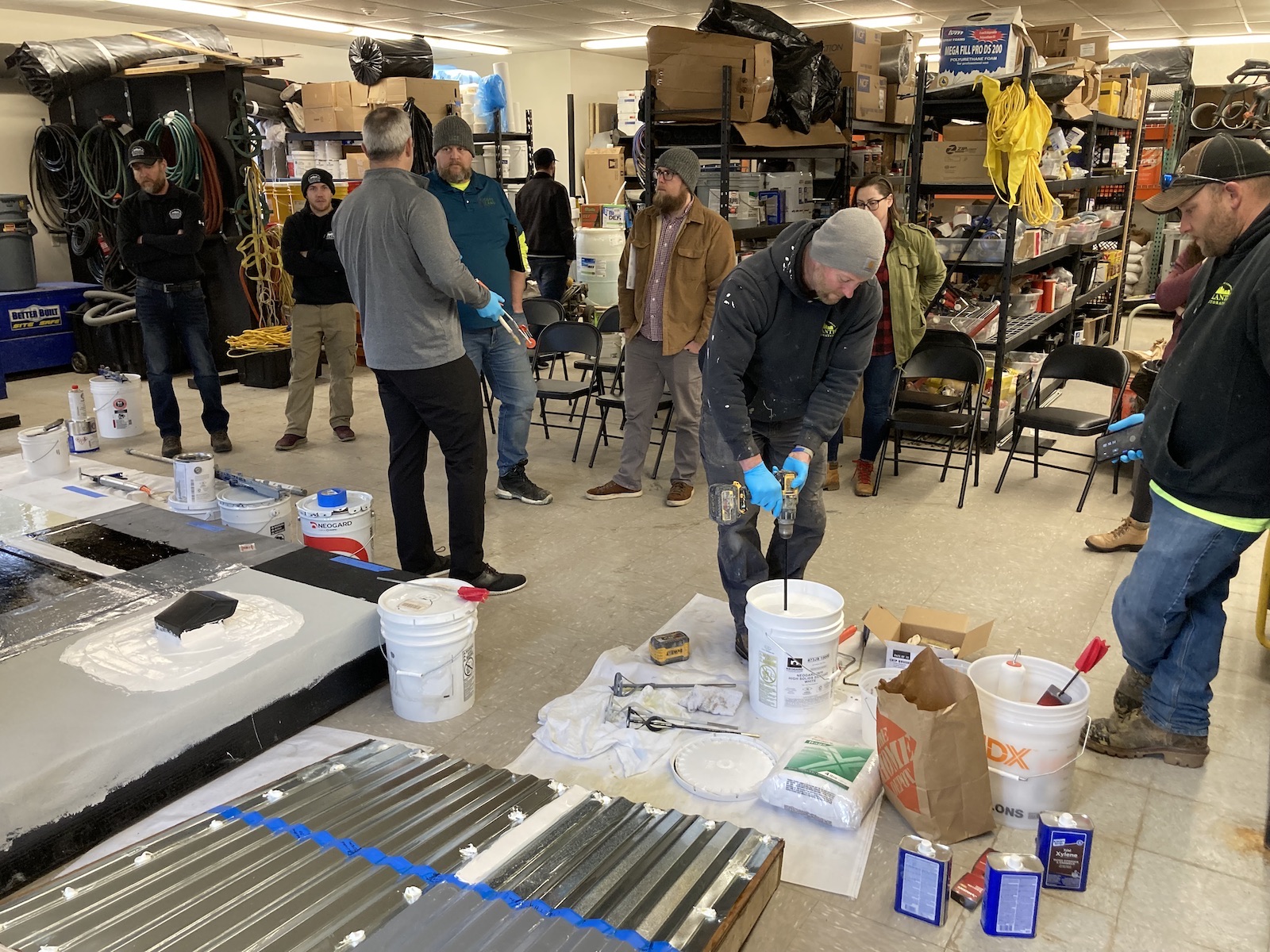 CopelandBEC, Neogard, and Atlantic Restoration participating in a roof coatings workshop.