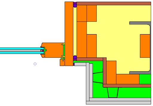 Thermal model of window assembly.